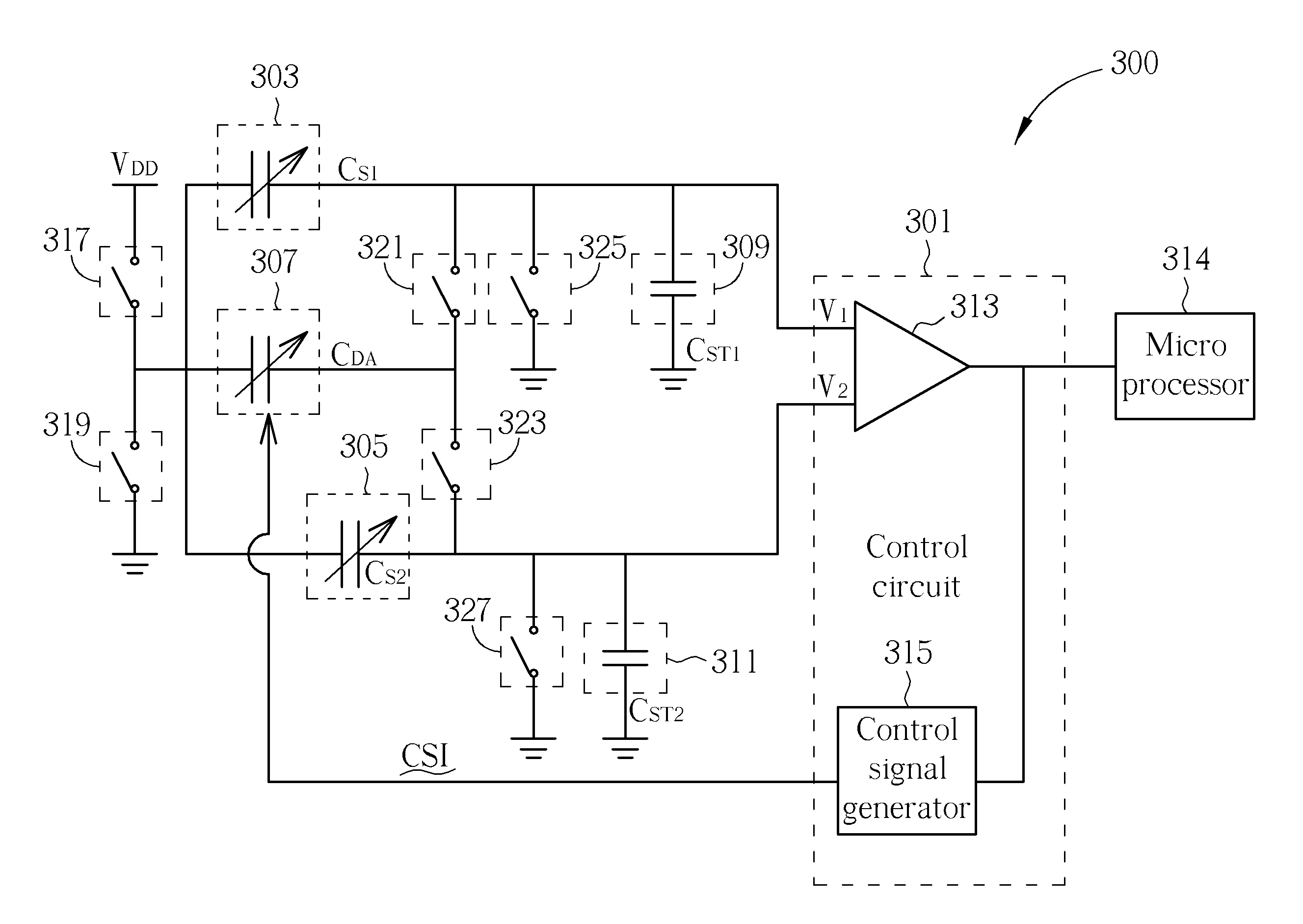 Capacitance difference detecting circuit and capacitance difference detecting method