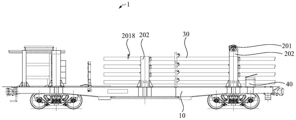 Steel rail support and steel rail transport vehicle