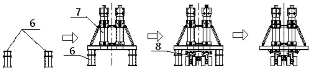 Utilization method of existing bridge rotation