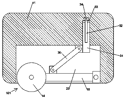 Forest shrub cutting device capable of achieving dust fall