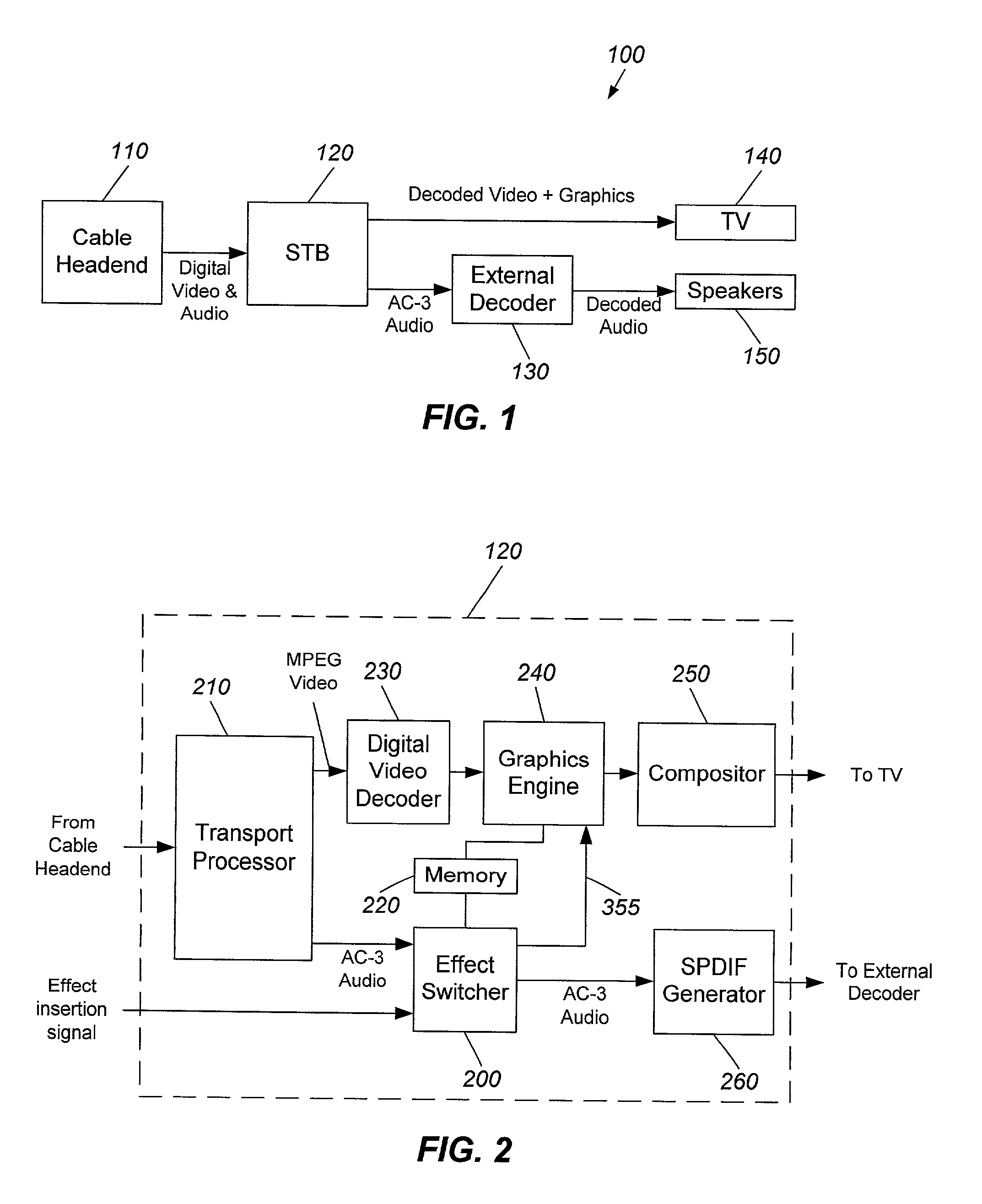 Apparatus and method for inserting data effects into a digital data stream