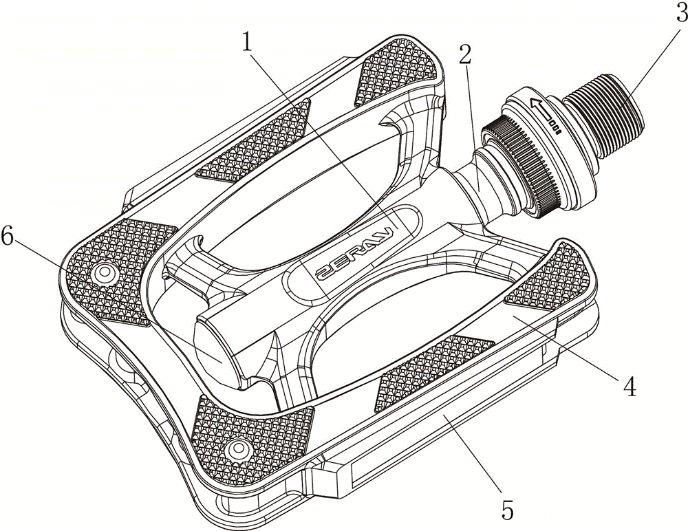 Pedal with rapidly-detachable structure
