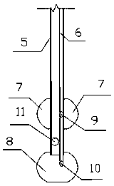 Diameter-expanding concrete pipe pile, diameter-expanding device, and diameter-expanding method