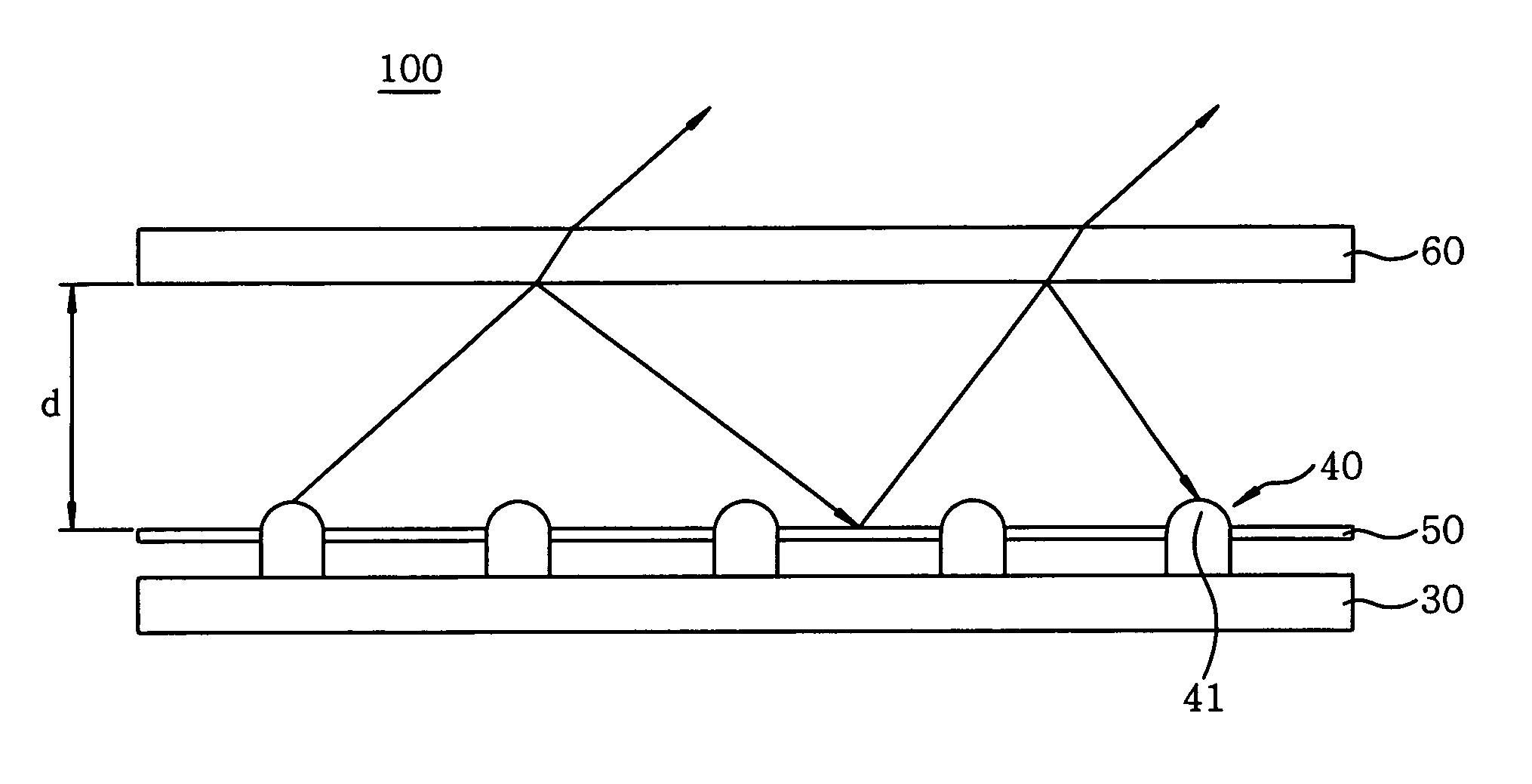 Backlight unit with an oxide compound-laminated optical layer