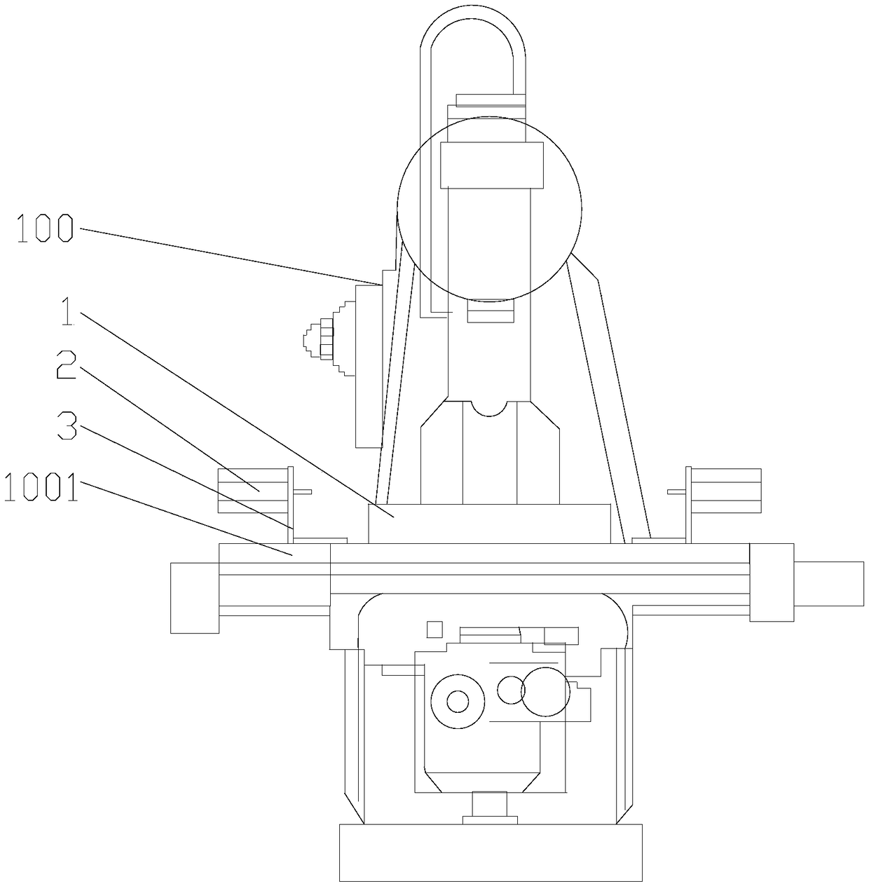 Clamping mechanism for milling of strip metal part for prefabricated building