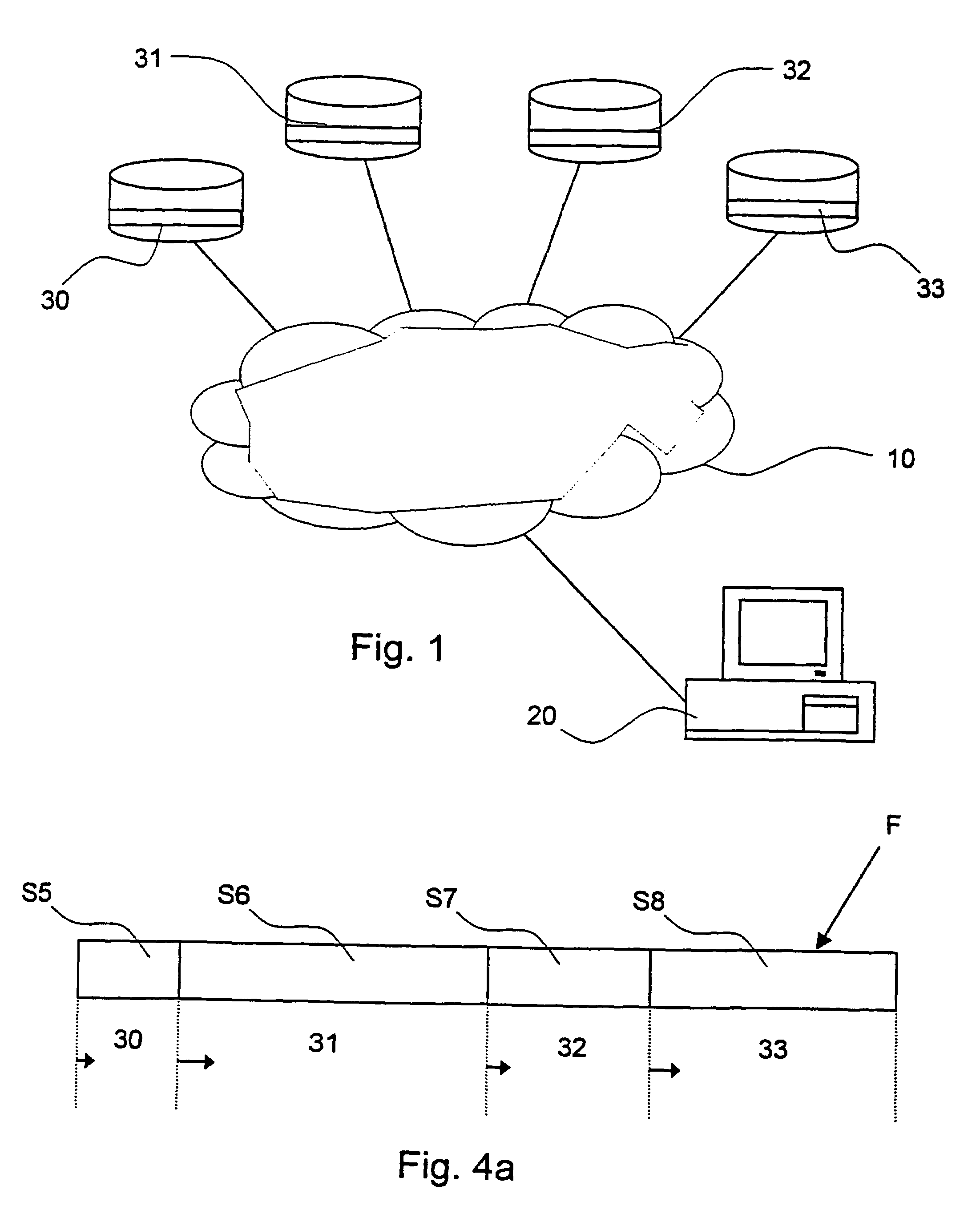 Procedure and device for control of data file transmission