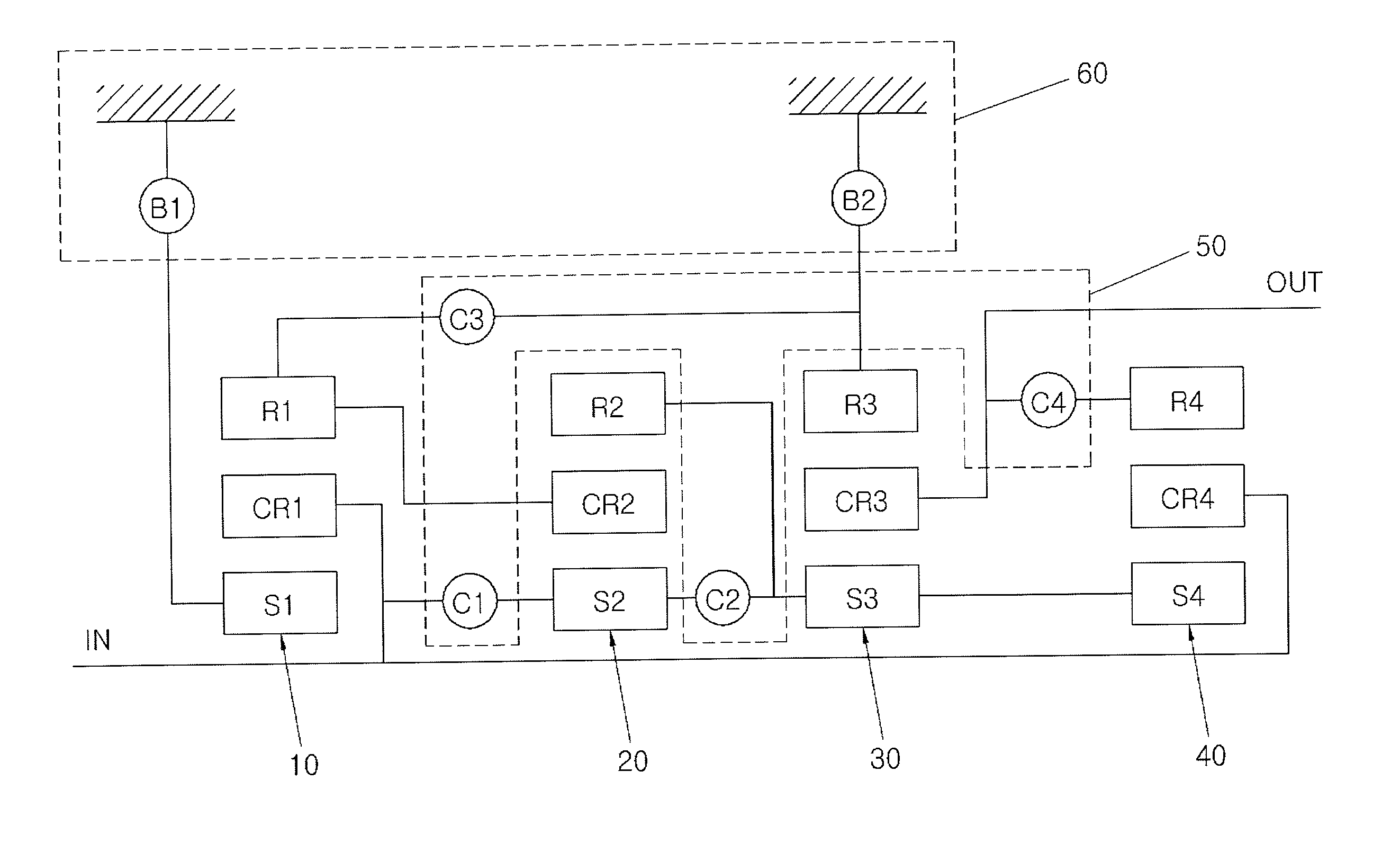 Multi-stages automatic transmission for vehicle