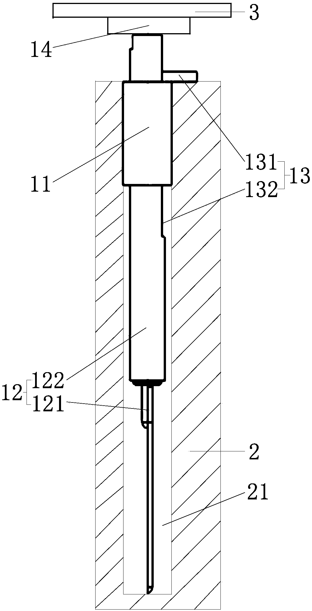 Die and lifting device thereof