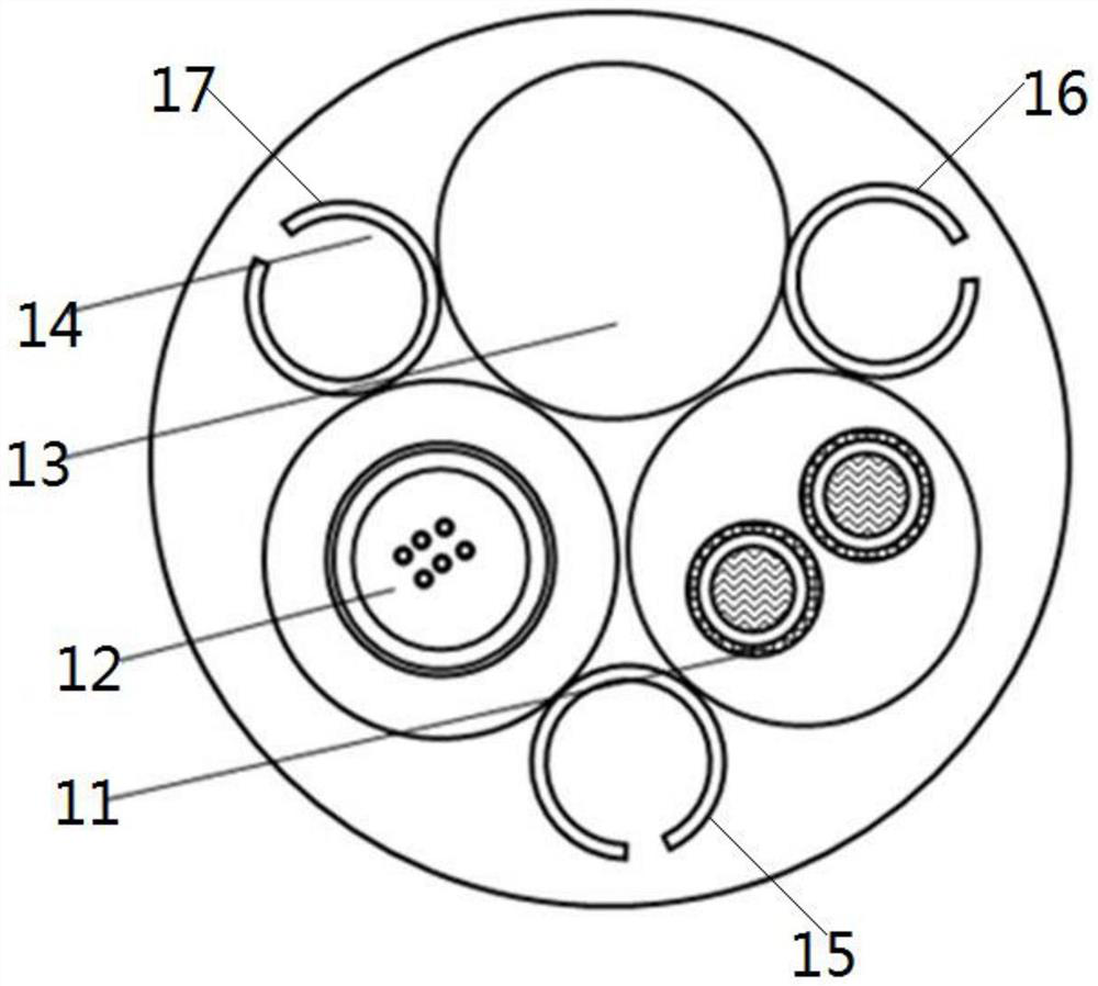 Anti-resonance photoelectric composite cable and application thereof