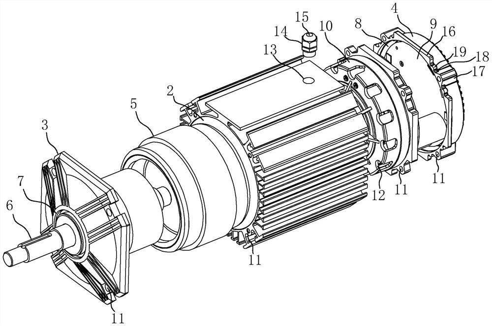 Electric control integrated motor