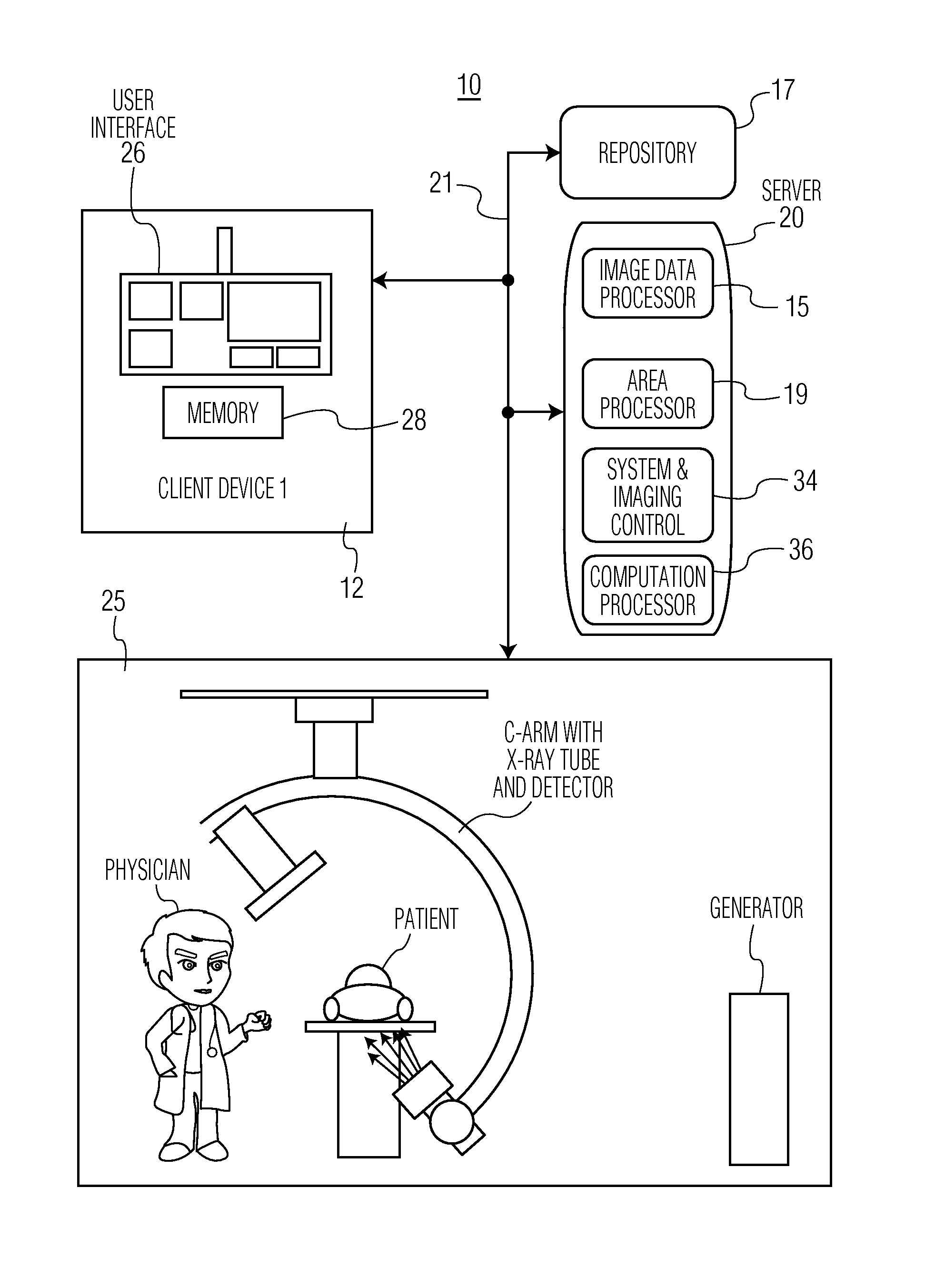 System for Determining Patient Heart related Parameters for use in Heart Imaging