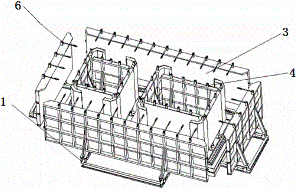 Vertical molding mold and system and application method for concrete utility tunnel