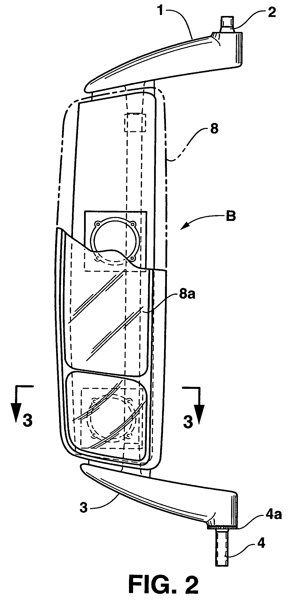 Support arm for vehicle mirror