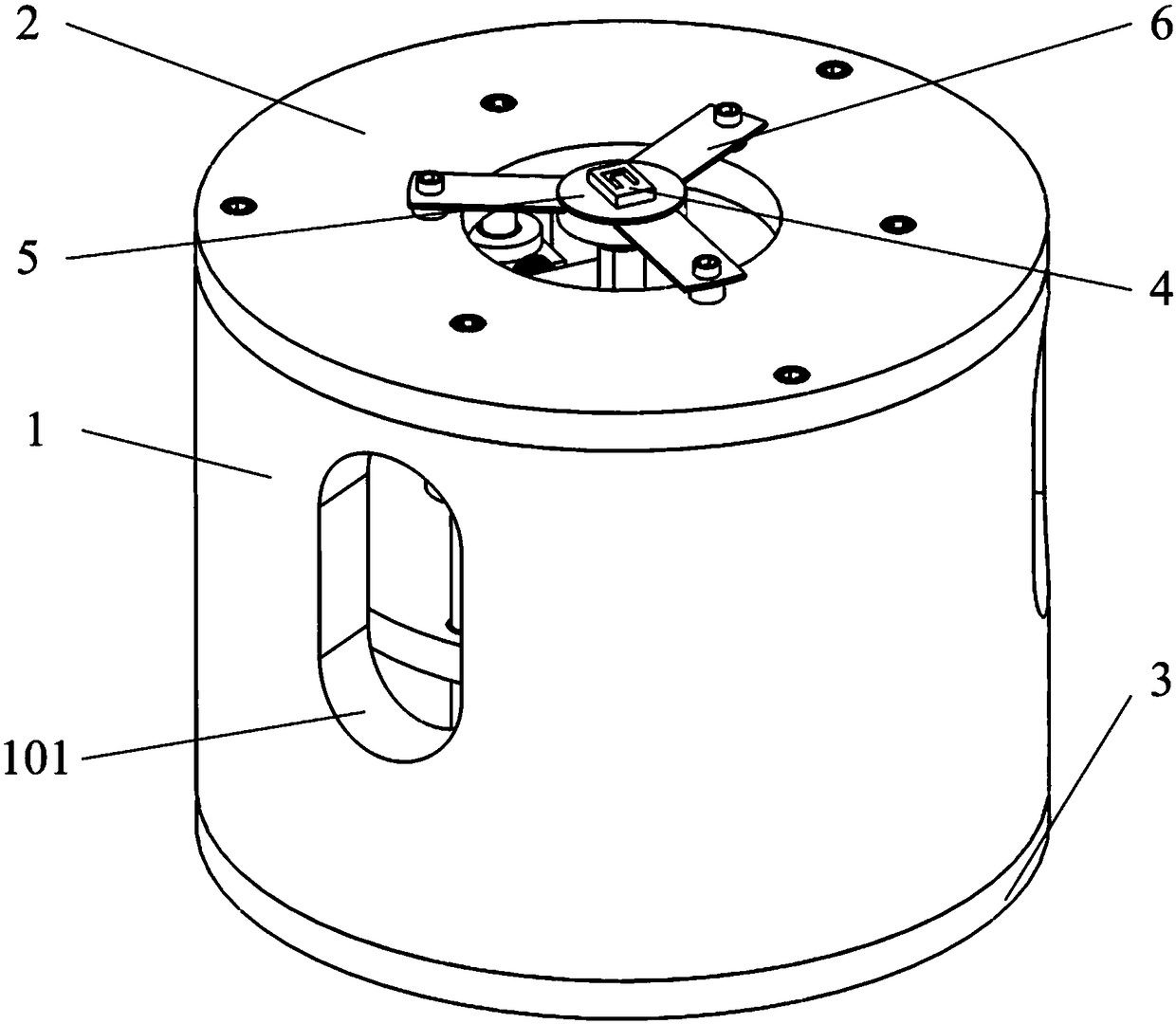 MEMS microstructure three-axis type base excitation device based on piezoelectric ceramic