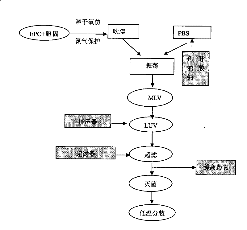 Liposomes sodium morrhuate