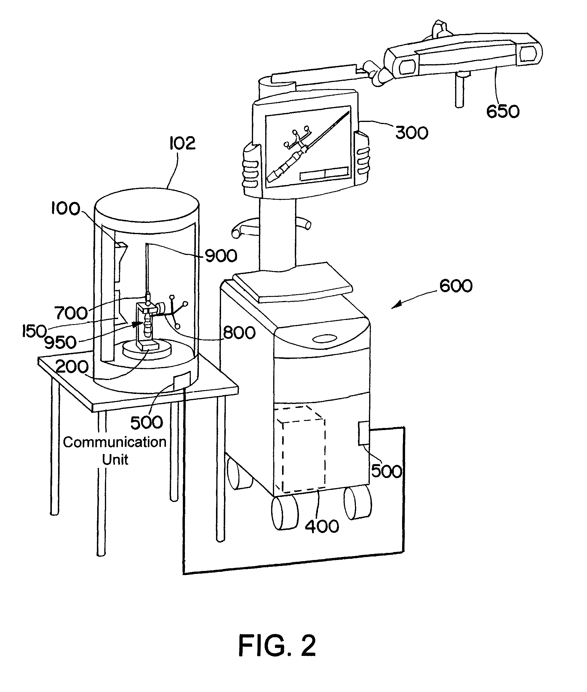 Geometrical properties measuring device for a medical treatment device including an RFID transponder