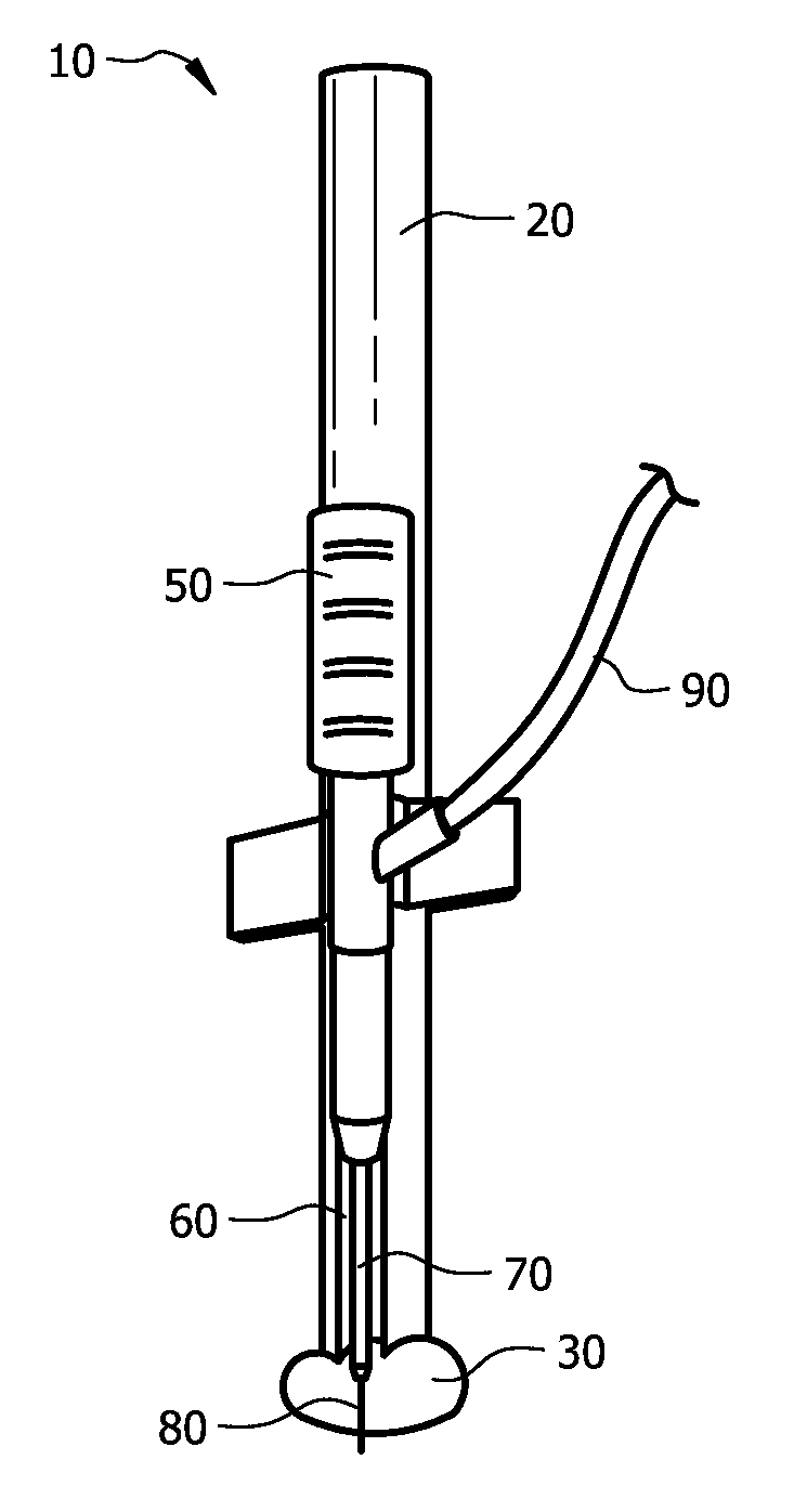 Device and method for treating retinal detachment