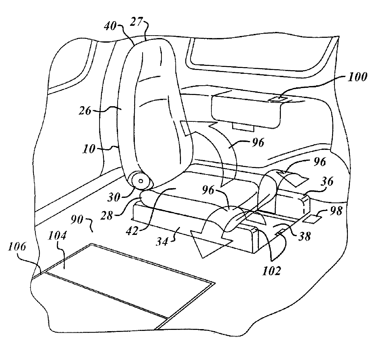 Stowable seat ;system