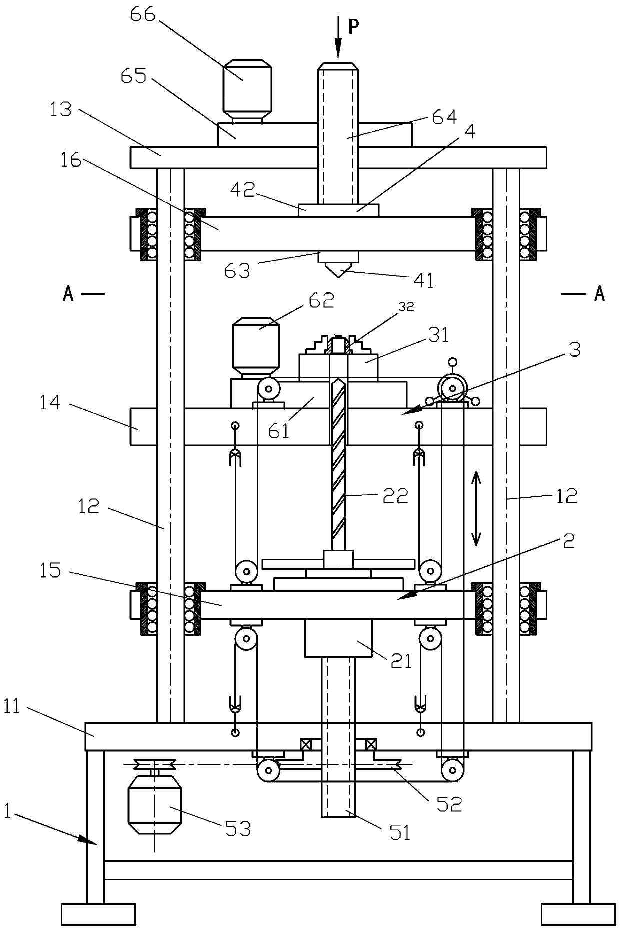 A deep hole drilling machine