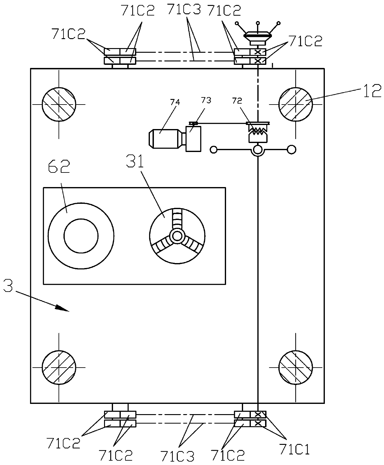 A deep hole drilling machine