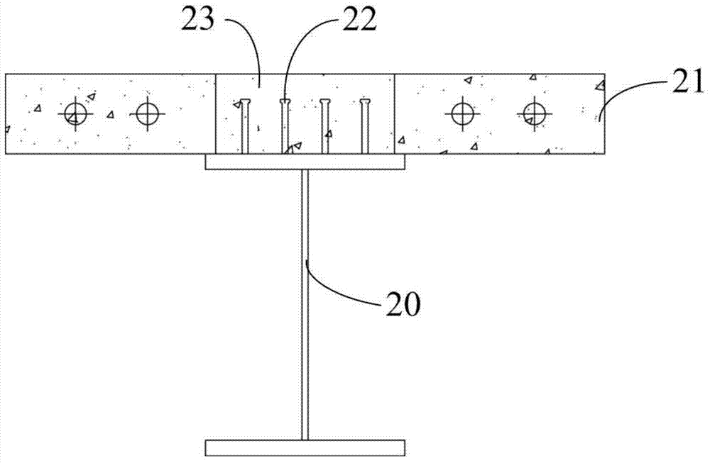 Shear force connecting part, combination beam comprising same and construction method of combination beam