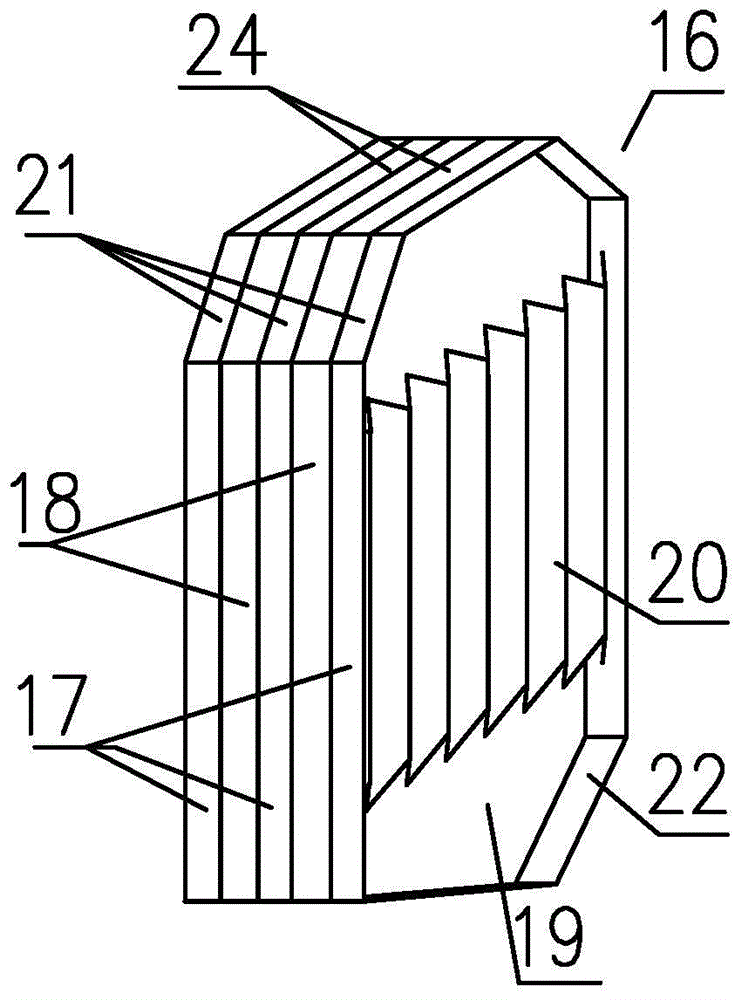 Counterflow plate dew point indirect evaporative cooler with external split structure and channel partition