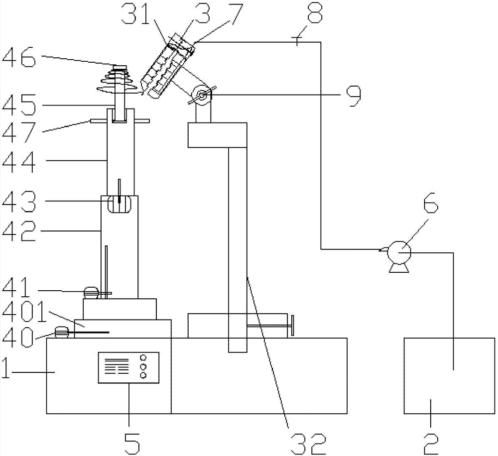 Coating device of subuliform spiral spring