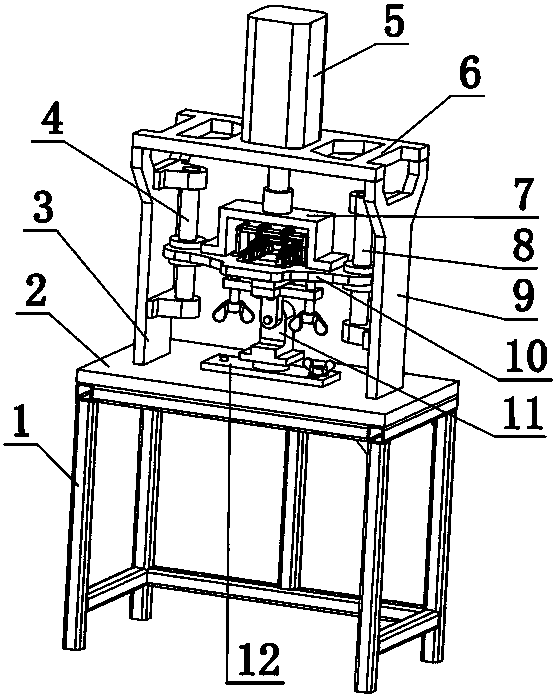 Radial shearing limit experiment device for axis parts