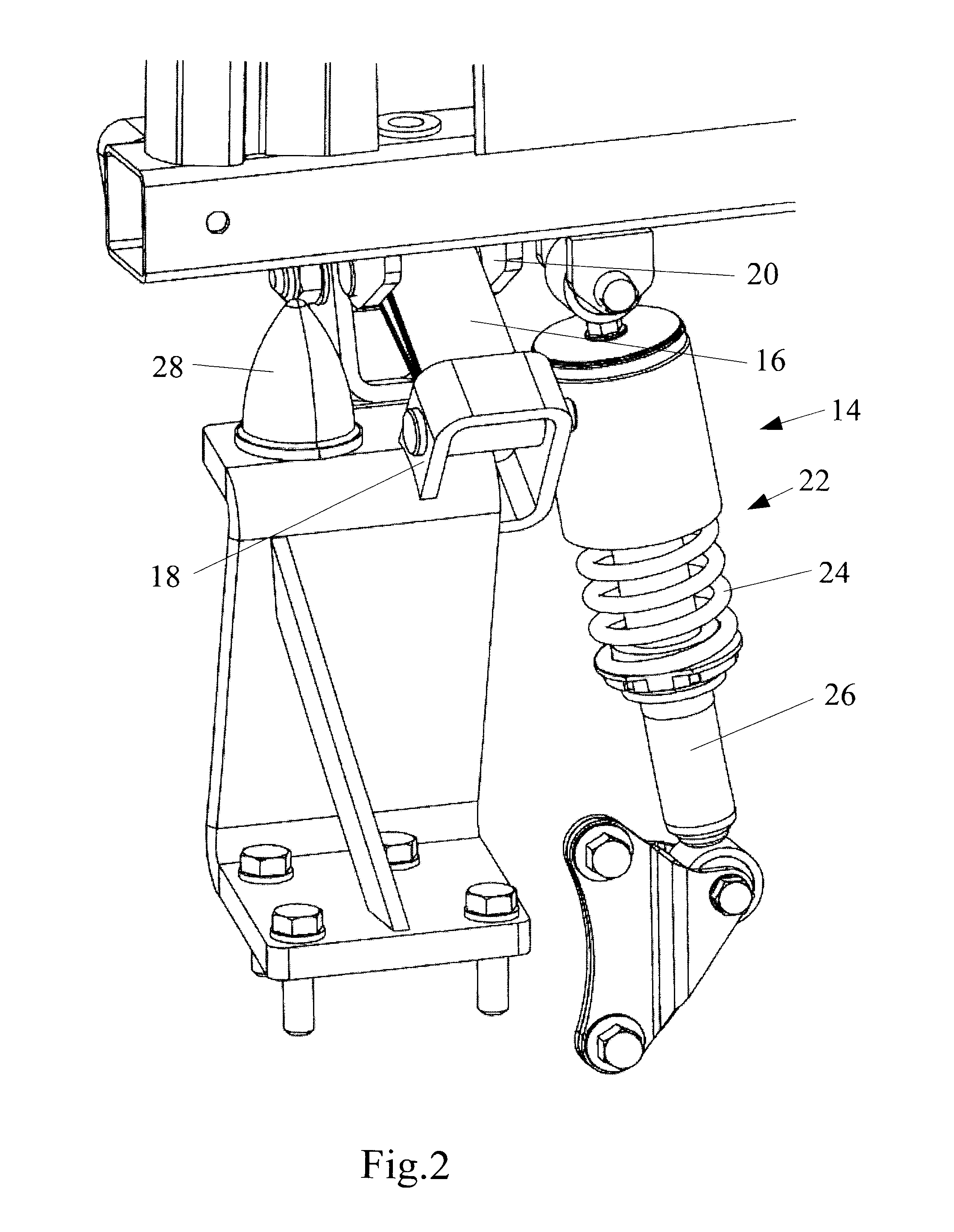 Agricultural vehicle suspension