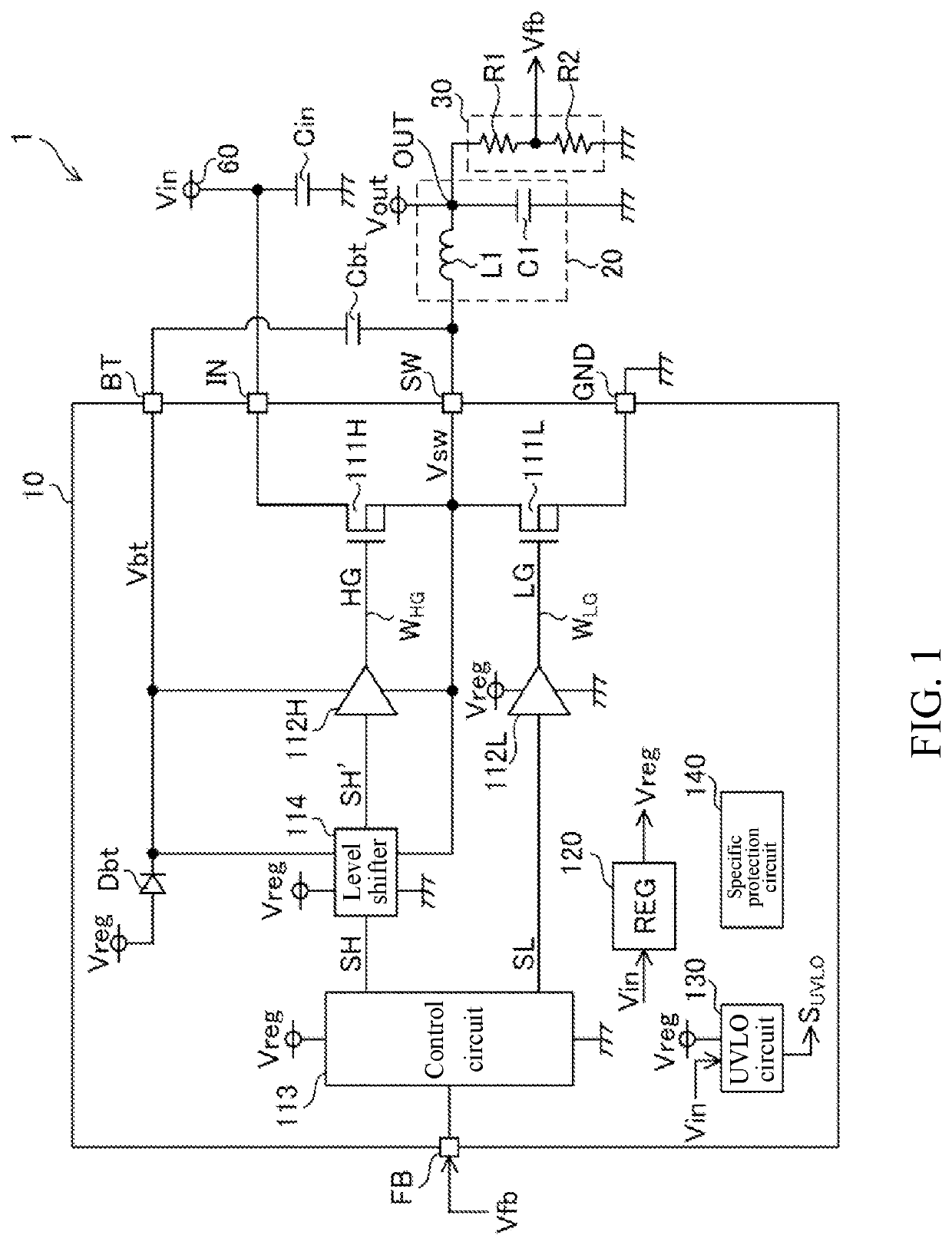 Circuit for Switching Power Supply and Switching Power Supply Device