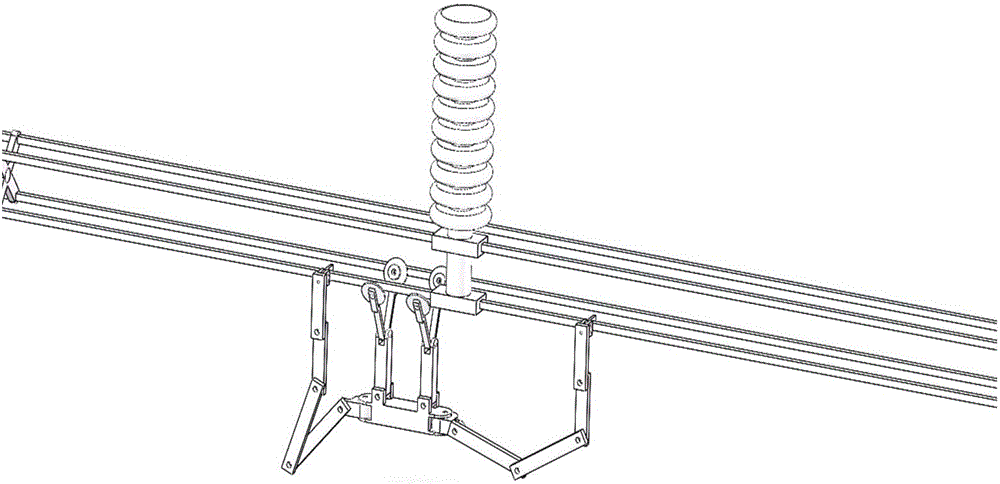 Mechanical structure of insect-imitated creeping double-wheel and double-arm line patrol robot and obstacle crossing method thereof