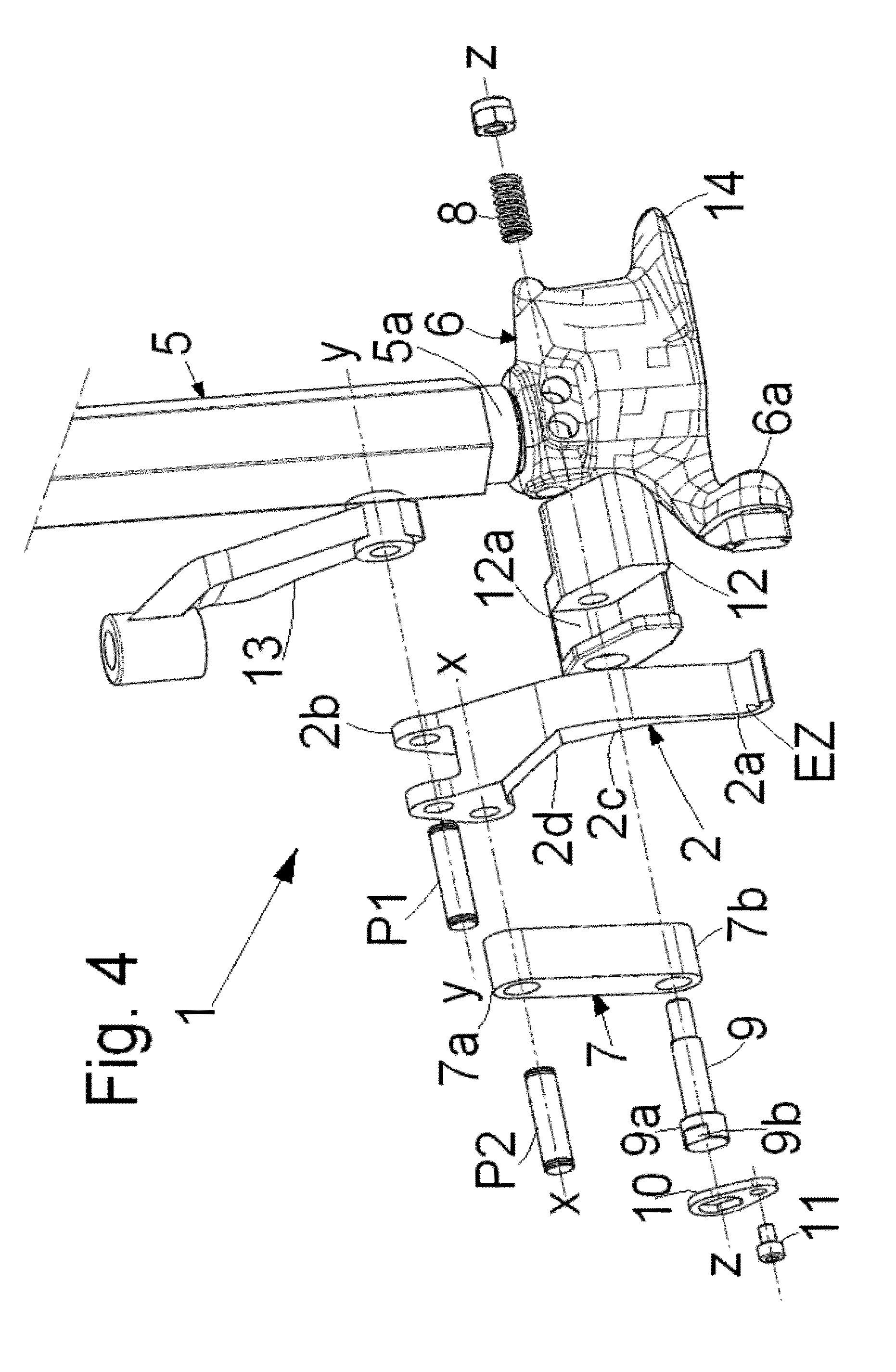 Device for demounting a tire from a rim as well as a tire demounting machine equipped with such device