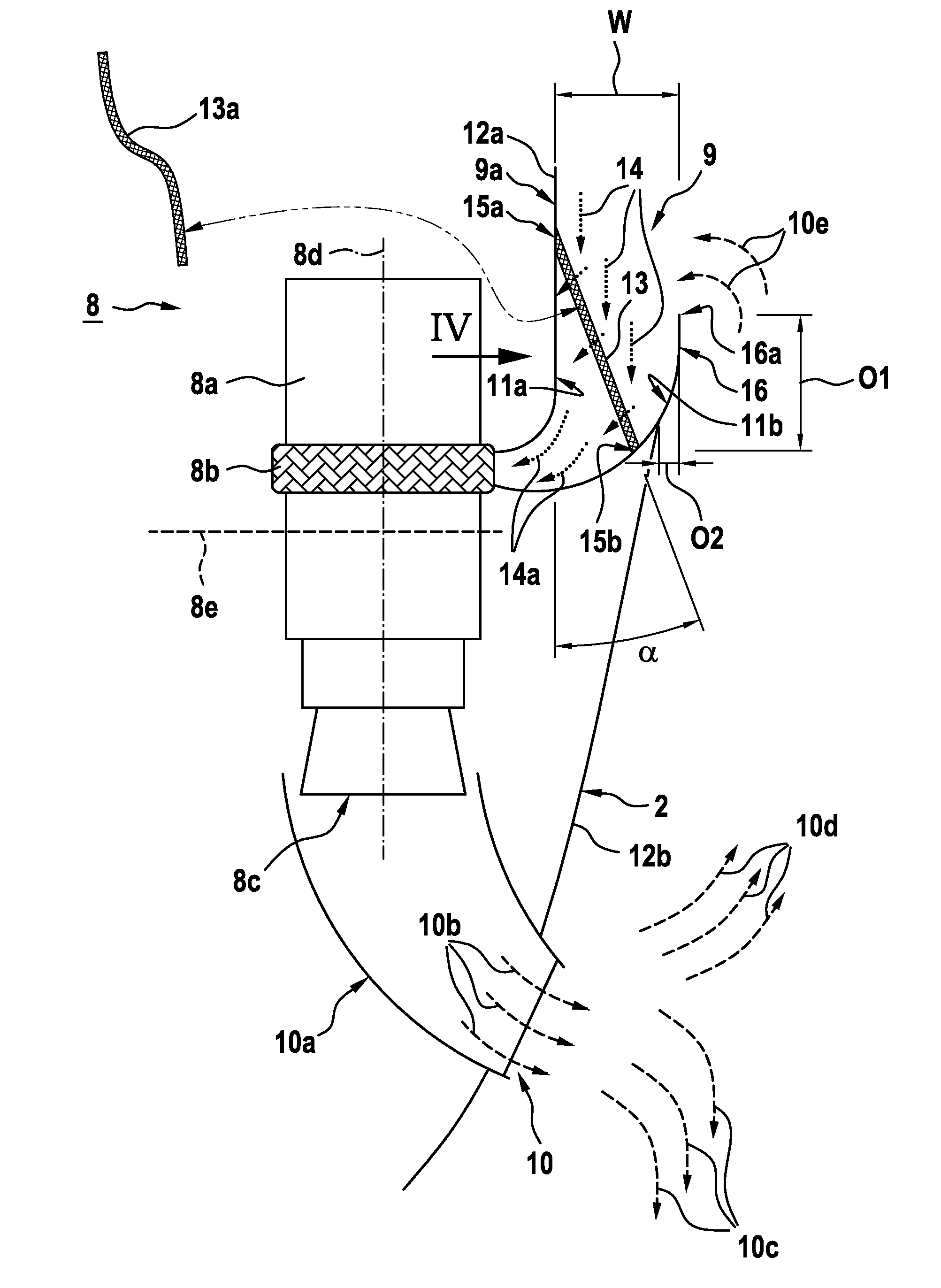 Aircraft with an air intake for an air breathing propulsion engine