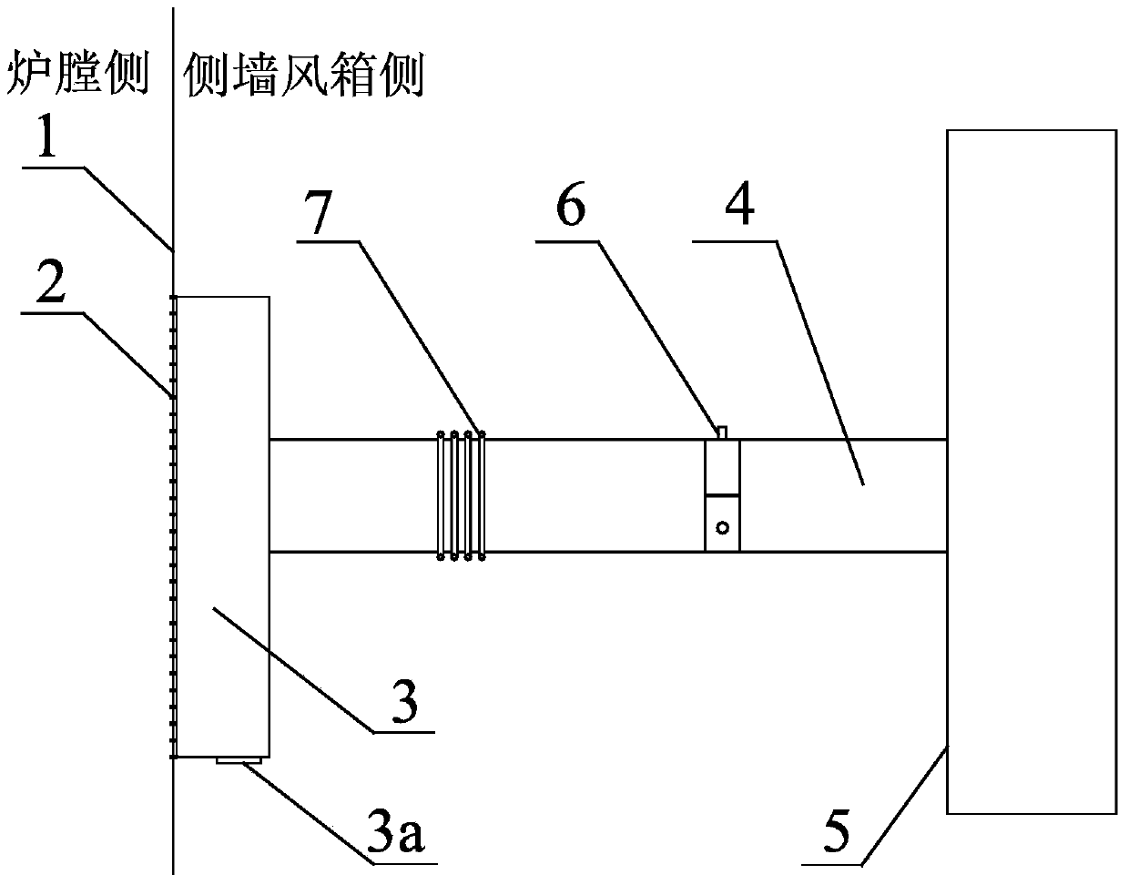 Method and device for preventing membrane water wall type boiler from high-temperature corrosion and coking