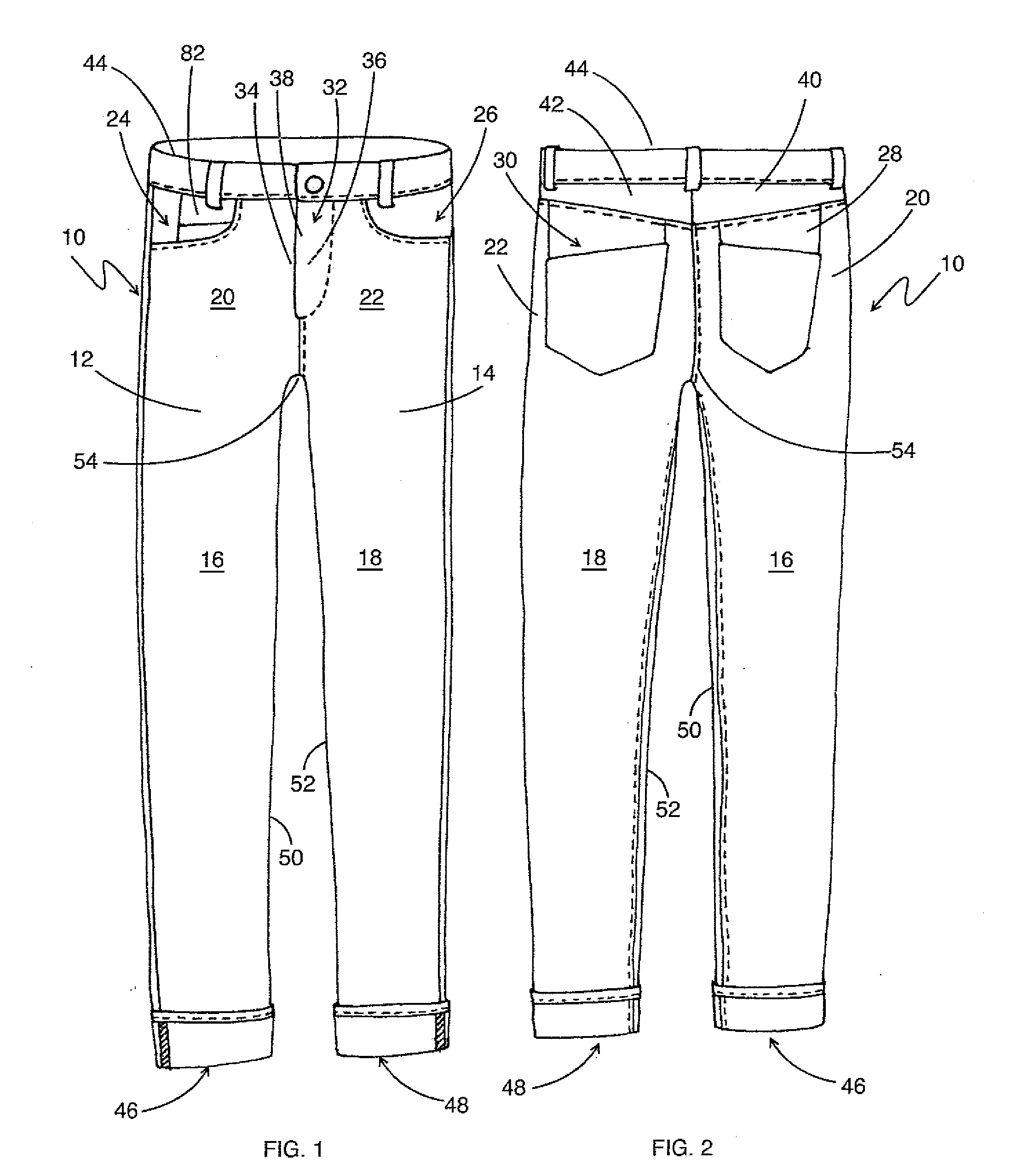 Methods for producing and merchandising a custom fit pant and custom fit pants