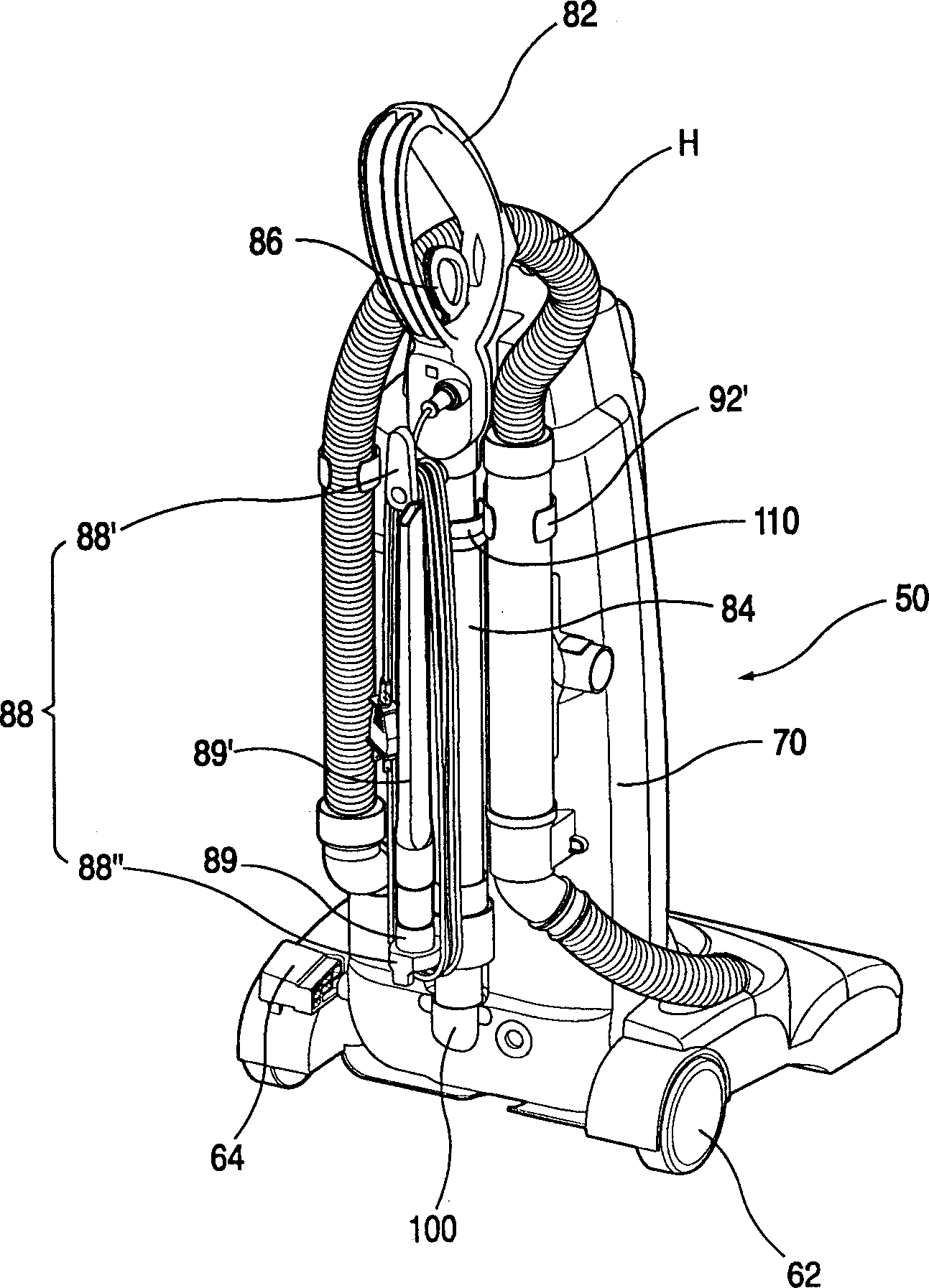 Handle fixing structure of vacuum cleaner