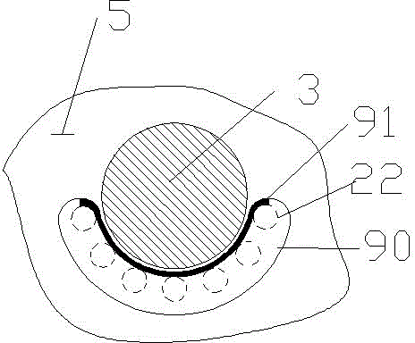 Nut protein extraction device provided with air blowing strips and secondary teeth