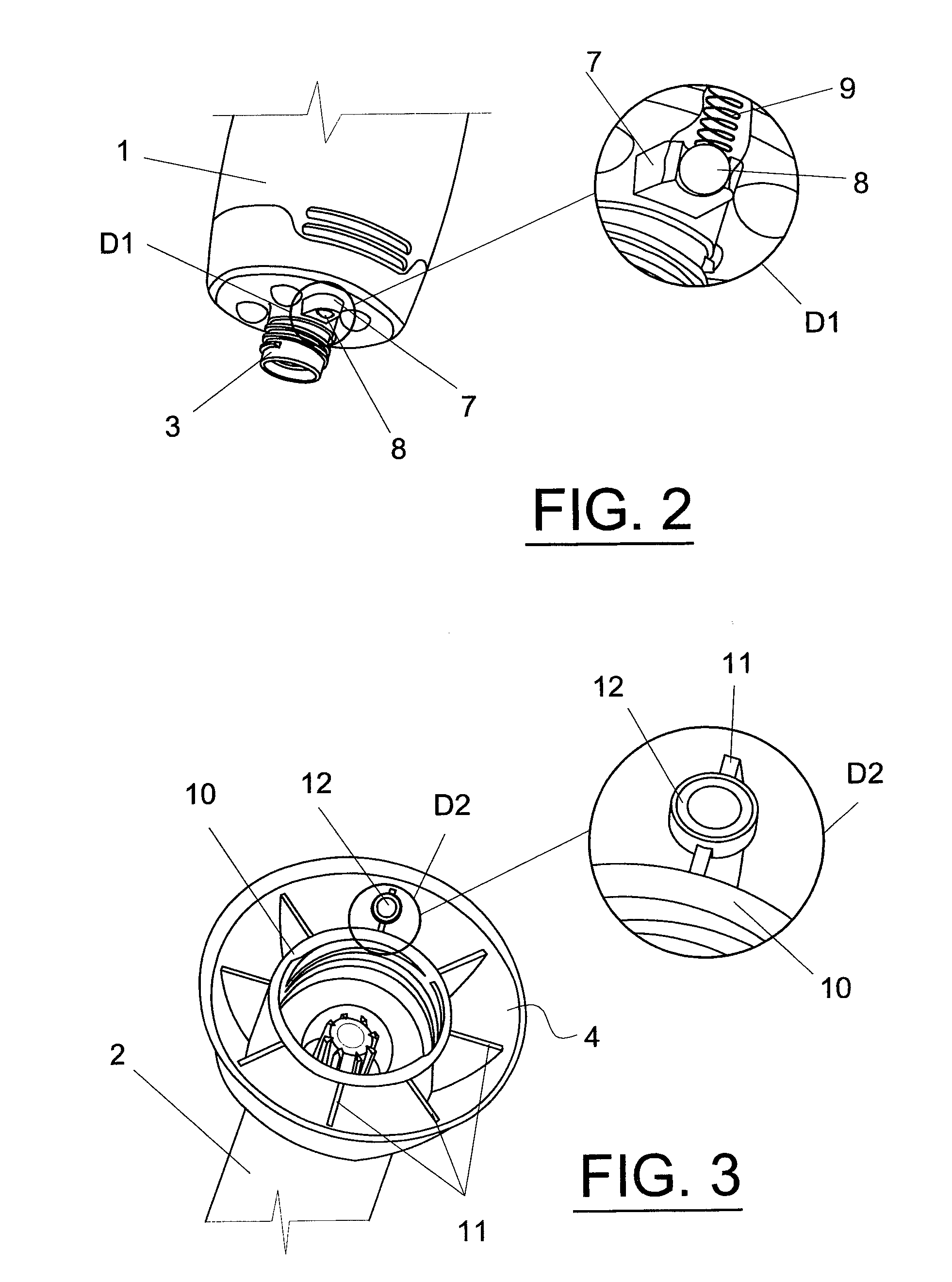Releasable Coupling Device Between a Tool Shank and a Motor Assembly in Hand-Held Blenders