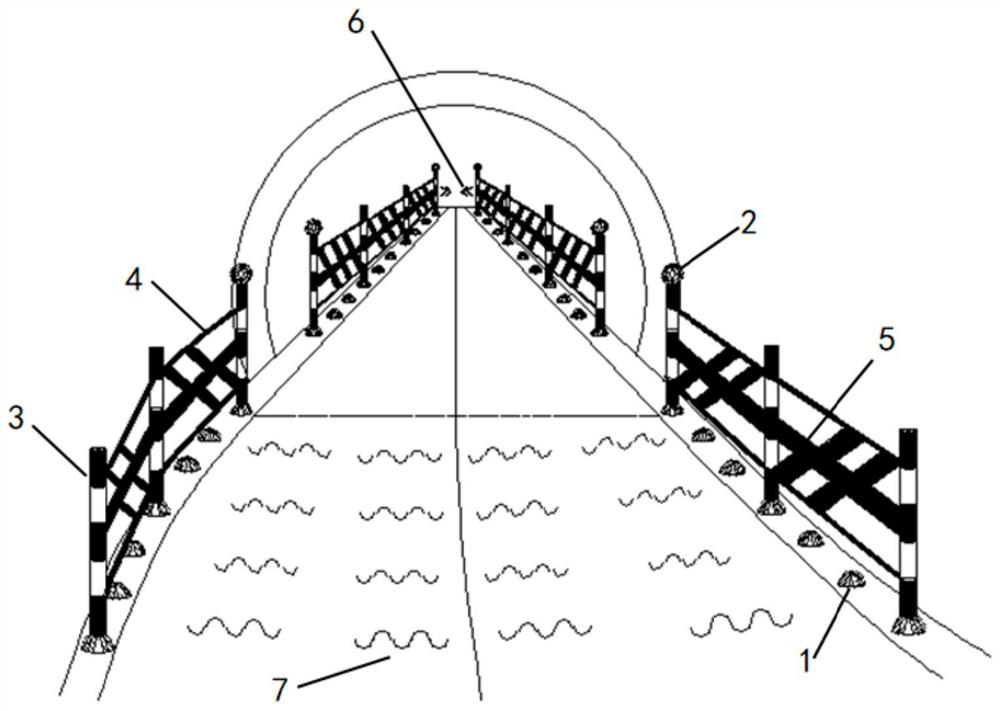 Self-adaptive induction system for road tunnel entrance area of curved slope section