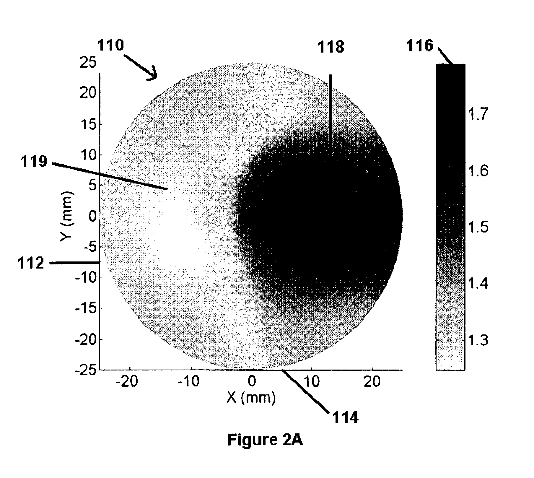 Reconstructed refractive index spatial maps and method with algorithm