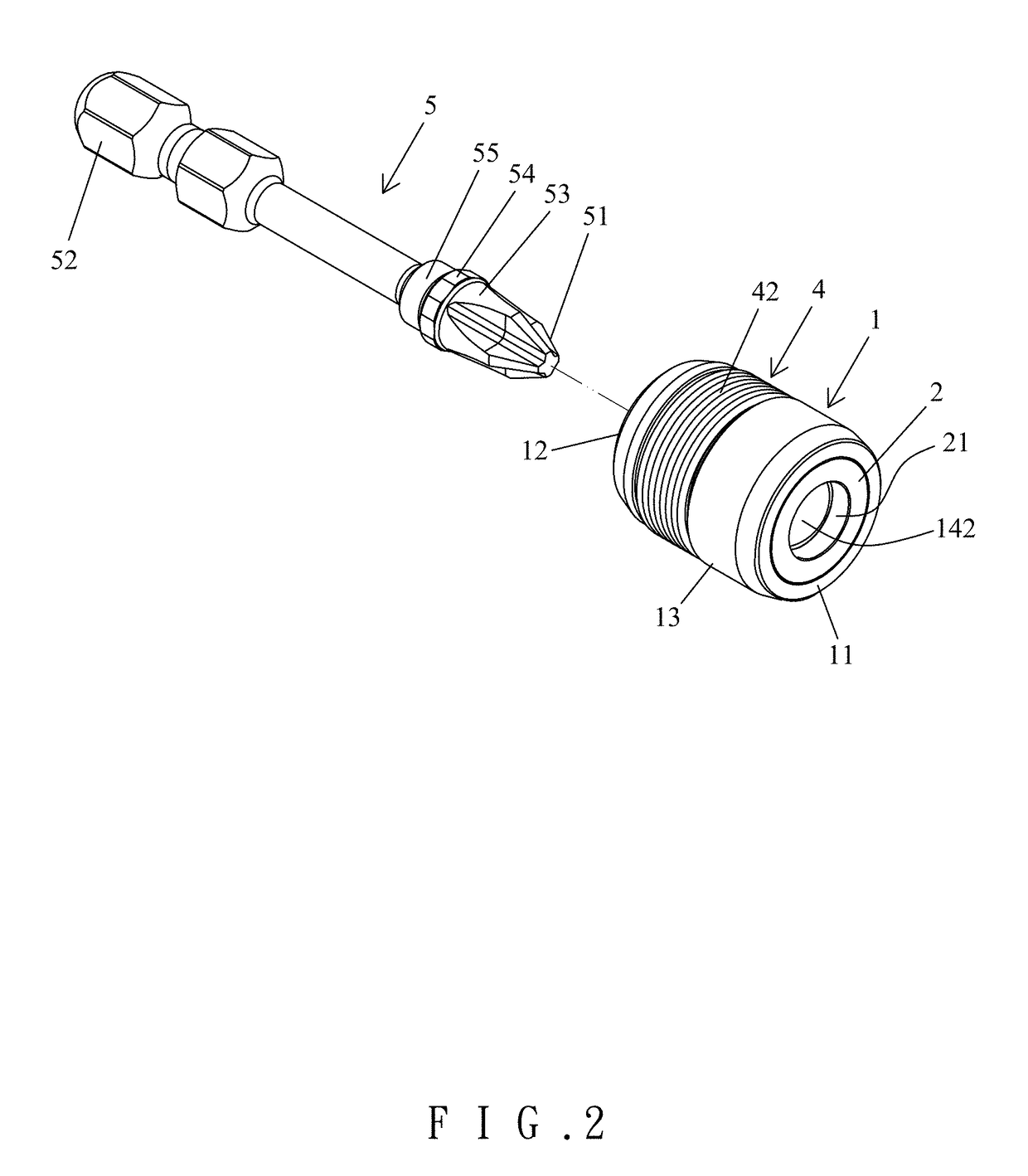 Screwdriver bit assembly with a magnetic structure