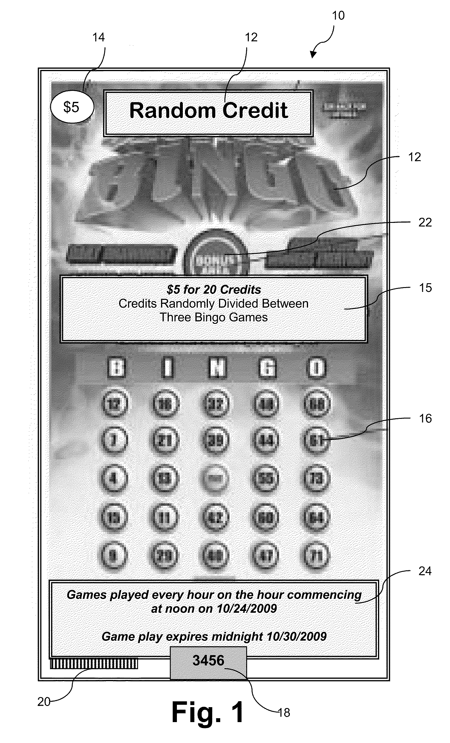 Lottery system and method incorporating random credit allocation to a plurality of games