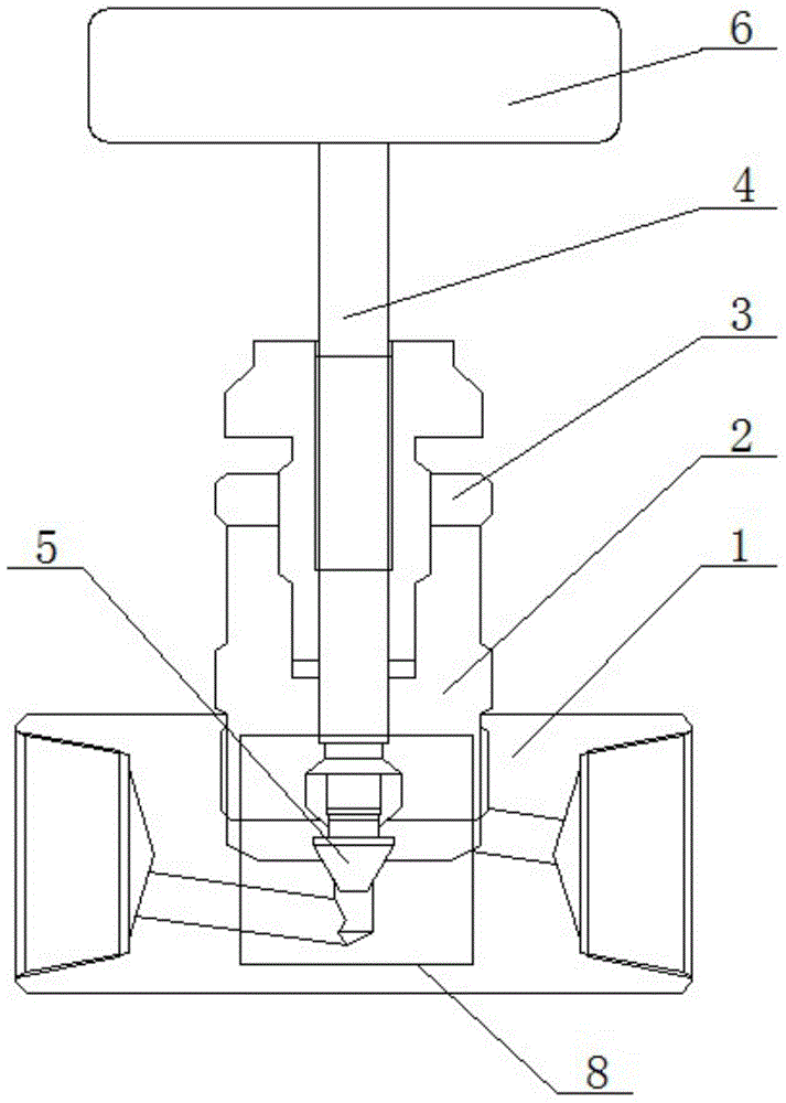 Inner-threaded stop valve