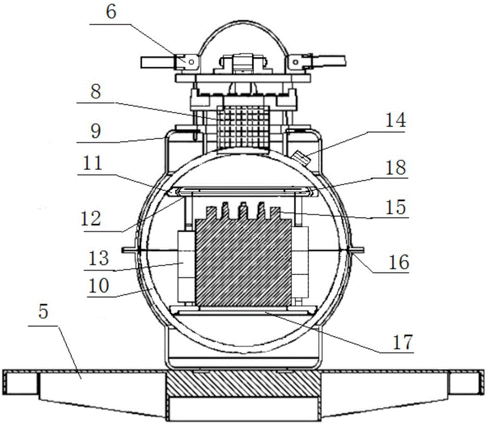 Portable single-cabinet ball highly-integrated seabed electromagnetic device