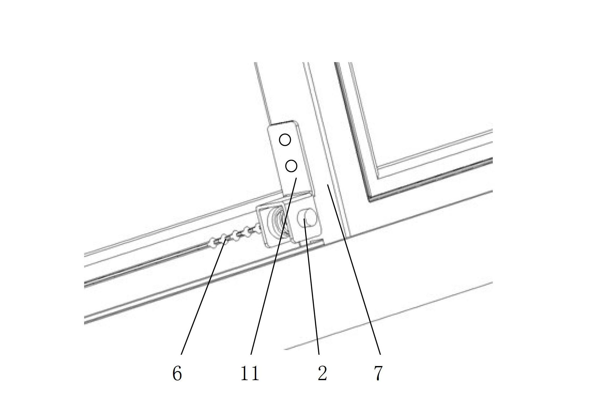 Inserted-pin split type safety locking fastener for sliding doors/windows