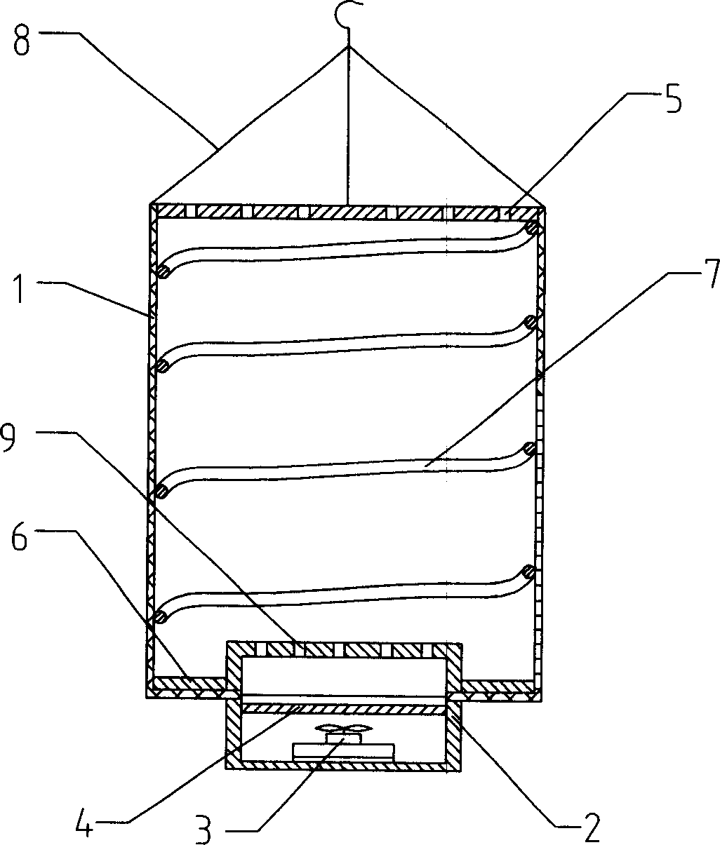 Portable clothes drier capable of being hung