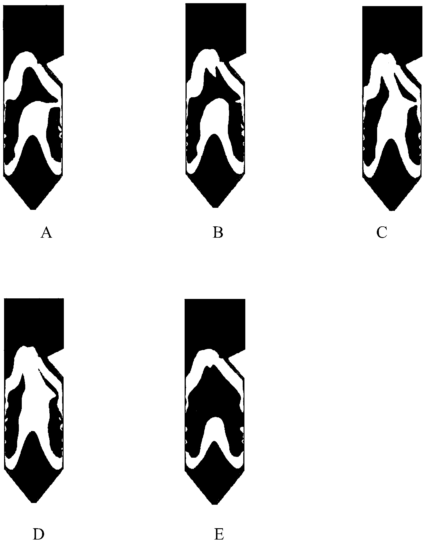 Method for acquiring combustion characteristics under different proportions of CCOFA and SOFA after boiler improvement