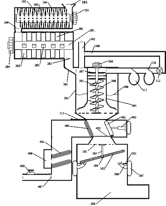 Electronic waste recycling treatment device and treatment method