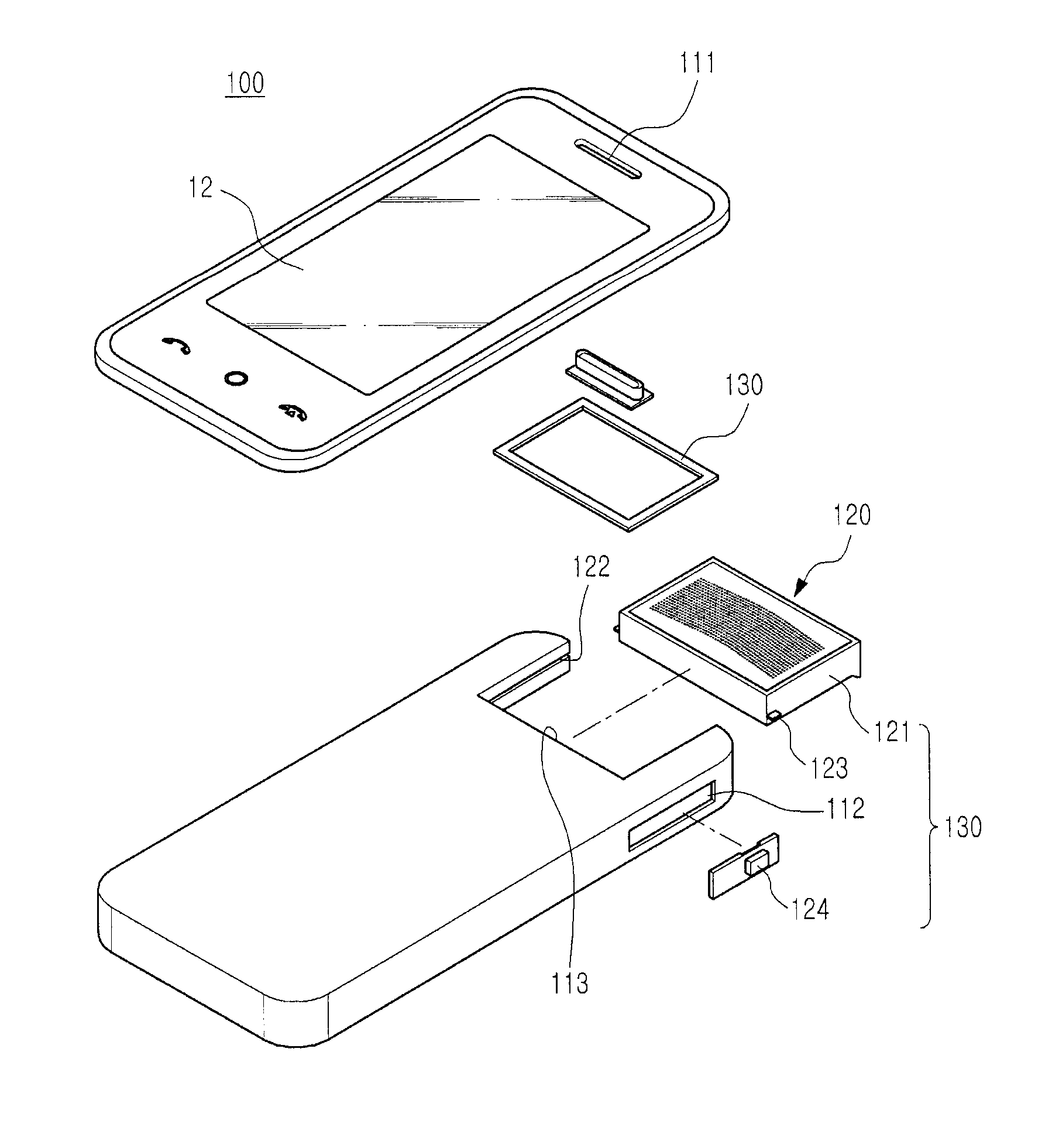 Portable terminal with speaker device