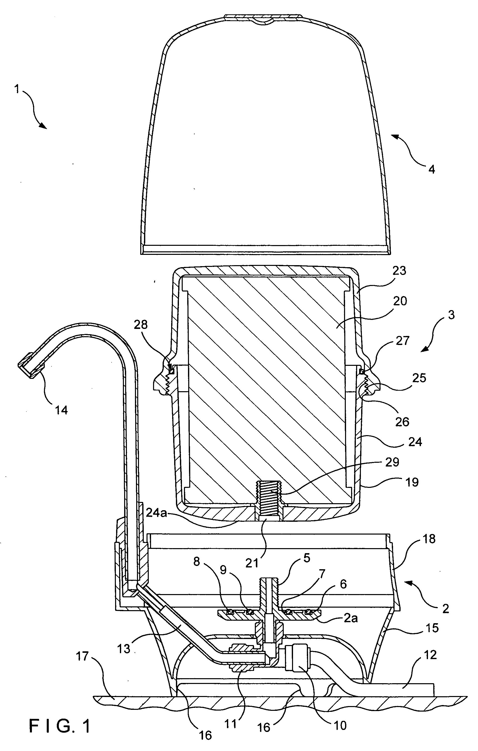 Water filtering apparatus
